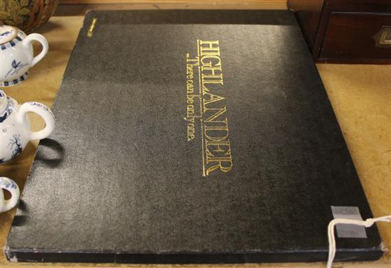 Highlander,15 limited edition photographic prints by David James, 143/500, Thorn EMI, in original box